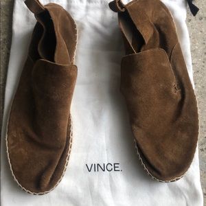 VINCE Ronan brown suede mocassin